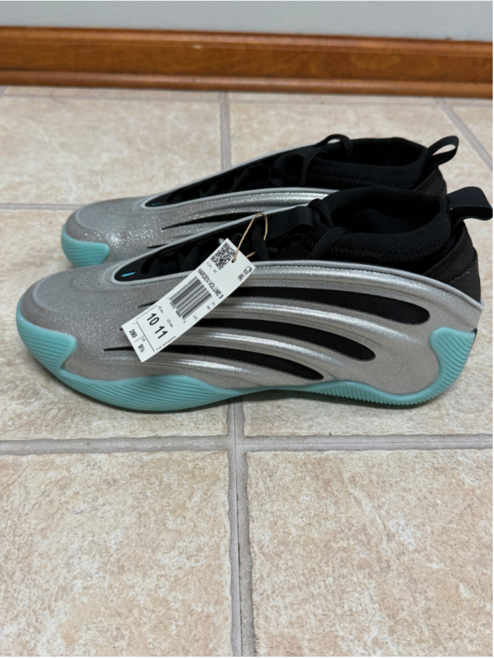 Men's Adidas Harden Vol. 9 Sneakers Silver/Blue Size 10